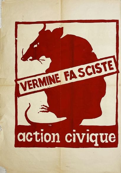 Fascist vermin, civic action (red) Ami 68...