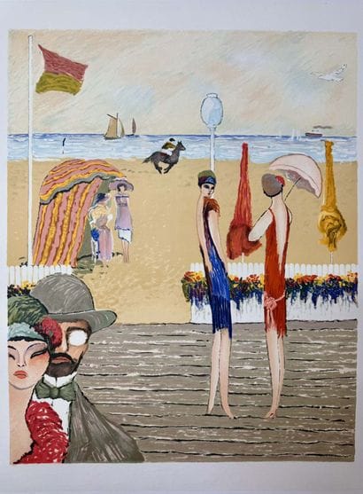 DILLEY
Les Planches Deauville Poster mounted...