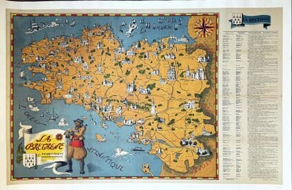 La Bretagne Tourisme Monumental Affiche entoilée/...