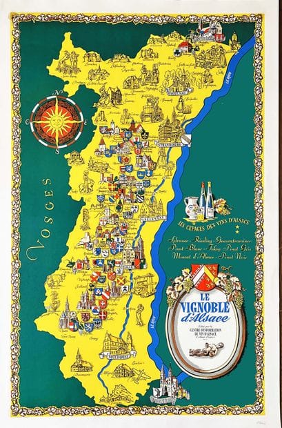 Alsace Wine, Alsace Vineyard, Colmar, France,...
