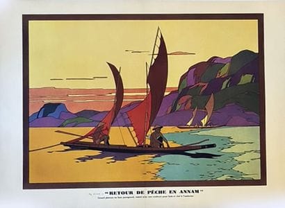Return from a Fishing Trip in Annam Linen-backed...