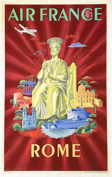 PLAQUET
Rome Air France Perceval Paris Poster...