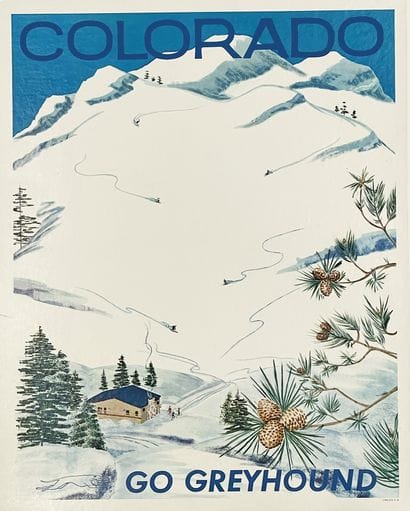 Colorado Go Greyhound U.S.A. Affiche entoilée/...