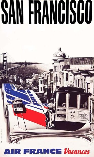 HCM
San Francisco - Air France Poster mounted...