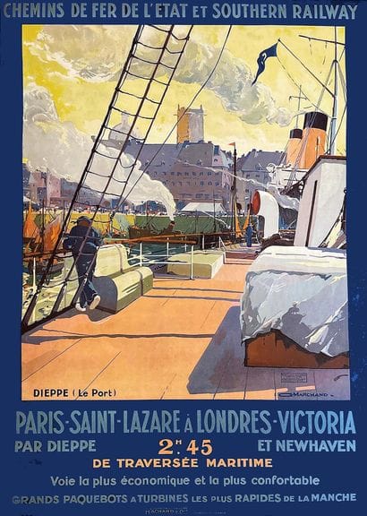 MARCHAND C.
Dieppe, Le Port to Paris Saint-Lazare...