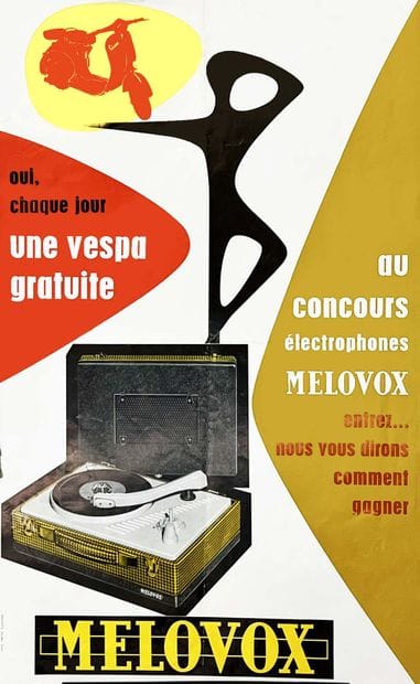 Melovox Electrophones * Provente Paris Linen-backed...