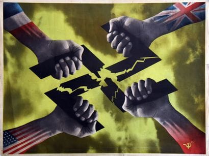 Croix Gamée Ecartelée USPF II Affiche entoilée/...