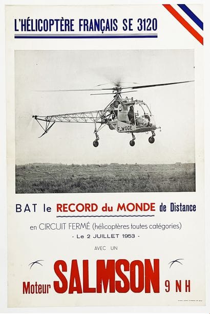 L'Hélicoctère Français SE 3120 Bat Le Record...