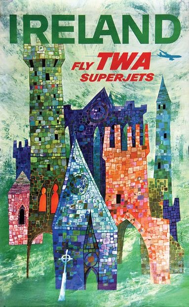 KLEIN DAVID
Ireland TWA Lithograph in the...