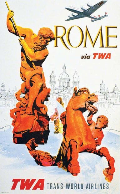 KLEIN DAVID
Rome Via TWA Trans World Airlines...