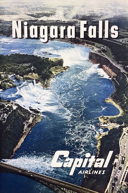 Niagara Falls Capital Airlines Affiche entoilée/...