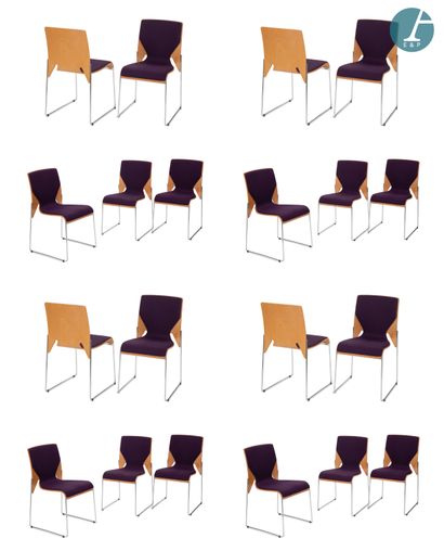 SEDUS
Set of twenty chairs, base in melamine...