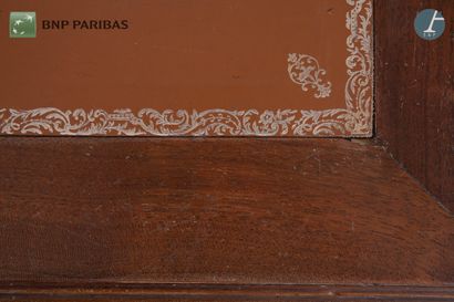 Bureau plat en bois de rose et amarante,...