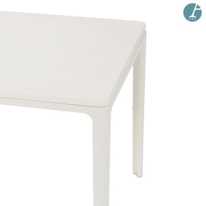 VITRA 
White plastic coffee table, rectangular...