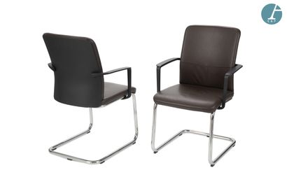 STEELCASE 
Set of three meeting armchairs,...