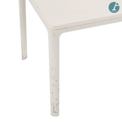 VITRA 
White plastic coffee table, rectangular...