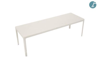 VITRA 
White plastic coffee table, rectangular...