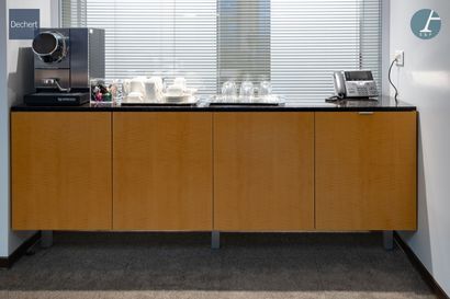 Buffet en bois naturel et bois de placage,...