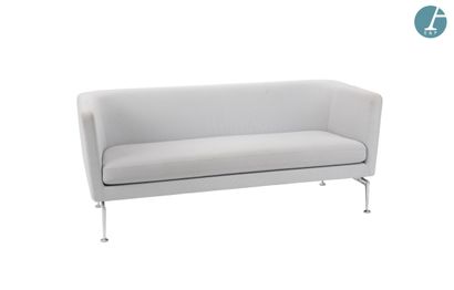 VITRA
Sofa, metal frame, light gray fabric...