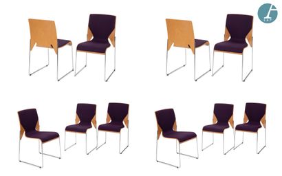 SEDUS
Ensemble de dix chaises le piètement...