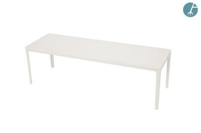 VITRA 
White plastic coffee table, rectangular...