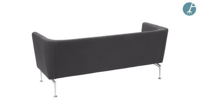 VITRA
Sofa, metal frame, dark gray fabric...