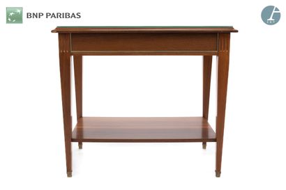 Side table, in natural wood molded and carved,...