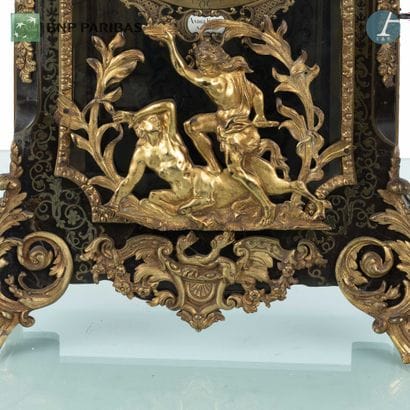 Cartel en marqueterie d'écaille brune et...