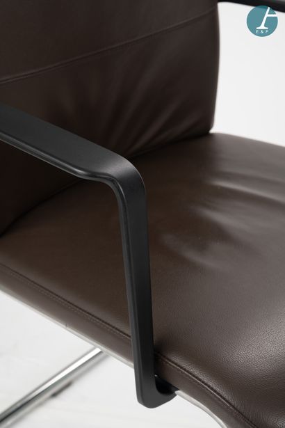 STEELCASE 
Set of three meeting armchairs,...