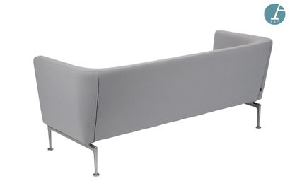 VITRA
Sofa, metal frame, light gray fabric...
