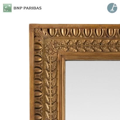 Mirror, the frame in molded wood, carved...