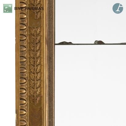 Molded and carved wood mirror. 
Misses and...