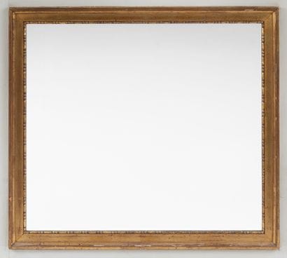 Important overmantel in molded wood, carved...