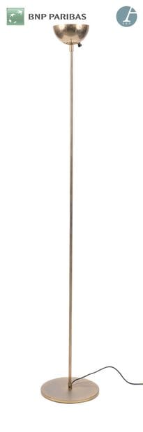 Floor lamp stem in gilded brass tube finished...