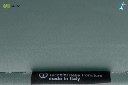 TACCHINI
Fauteuil visiteur en cuir vert foncé
H...