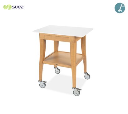 QUISO
Desserte roulante en bois naturel,...