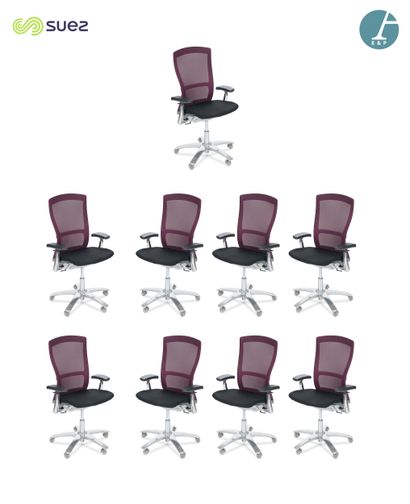 KNOLL
Suite de neuf fauteuils de bureau,...