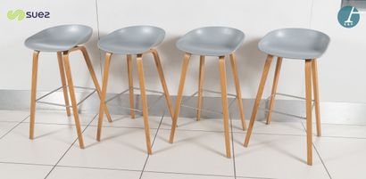 HAY
Lot de quatre tabourets en plastique...