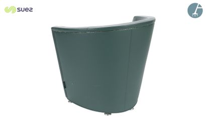 TACCHINI
Fauteuil visiteur en cuir vert foncé
H...