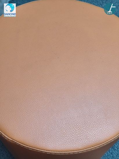 PEDRALI 
Paire de poufs, revêtement de similicuir...