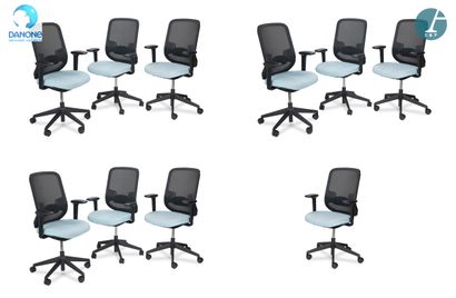 ORANGE BOX
Suite de dix fauteuils de bureau,...