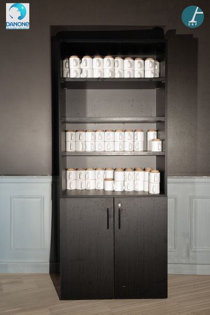 Etagère en bois laqué gris anthracite
H :...