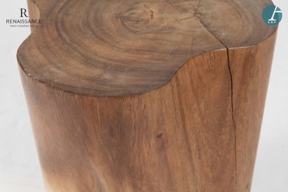 Tabouret bûche en bois naturel
H : 45cm -...