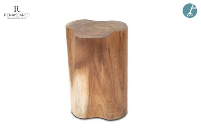 Tabouret bûche en bois naturel
H : 45cm -...