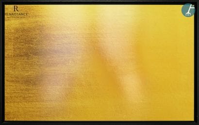 Framed piece
Abstract yellow motif, American...