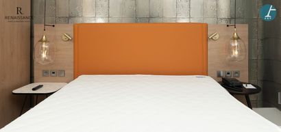 Set of 6 three-part headboards, the central...