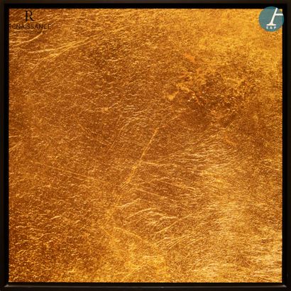 Framed piece
Gold leaf detail motif, American...
