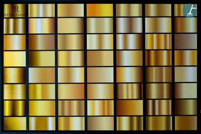 Framed piece
Gold check pattern, American...