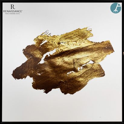 Framed piece
Gilded brushstroke motif, American...