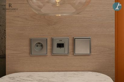 Set of 6 three-part headboards, the central...